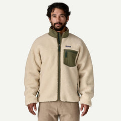 Patagonia Classic Retro-X Fleece Jacket Dark Natural w/Basin Green - Parasol Store