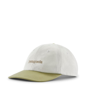 Patagonia Fitz Roy Icon Trad Cap Text Logo Birch White / Gumtree Green - Parasol Store