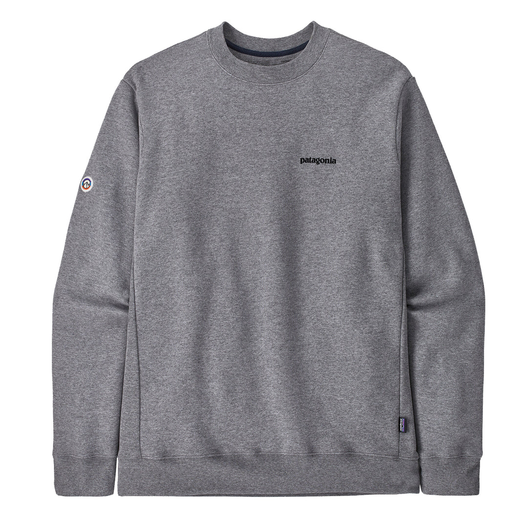 Patagonia Fitz Roy Icon Uprisal Crew Sweatshirt Gravel Heather - Parasol Store