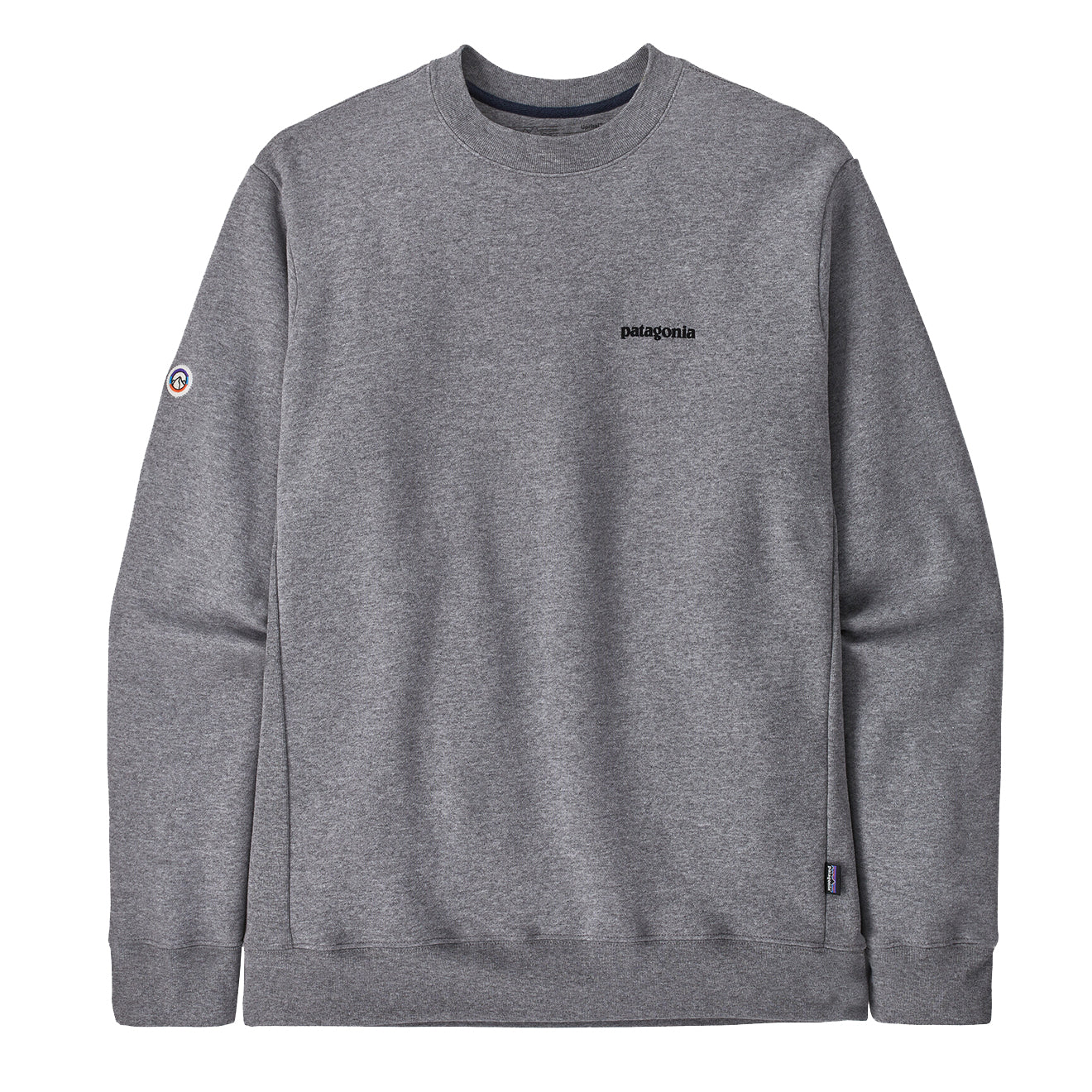 Patagonia Fitz Roy Icon Uprisal Crew Sweatshirt Gravel Heather - Parasol Store
