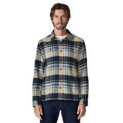 Patagonia Fjord Flannel Shirt Hibernate Sunken Blue - Parasol Store