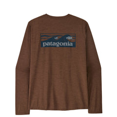 Patagonia L/S Capilene Cool Daily Shirt Boardshort Logo Berm Brown Light Berm Brown X-Dye