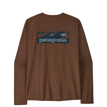 Patagonia L/S Capilene Cool Daily Shirt Boardshort Logo Berm Brown Light Berm Brown X-Dye