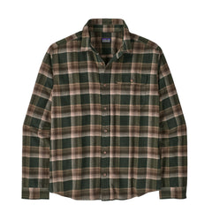 Patagonia L/S Lightweight Fjord Flannel Shirt Cozy Cabin / Treeline Green