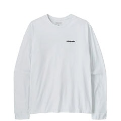 Patagonia L/S P-6 Logo Responsibili-Tee Fiber White