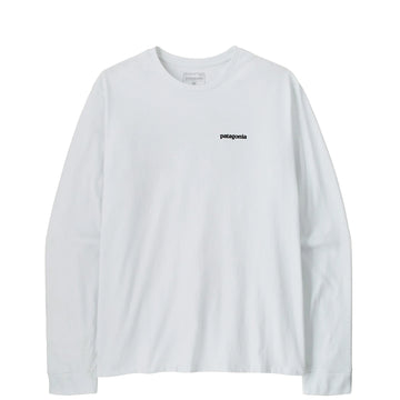 Patagonia L/S P-6 Logo Responsibili-Tee Fiber White