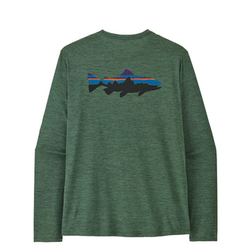 Patagonia L/S Capilene Cool Daily Shirt Fitz Roy Trout Canopy Green Light Canopy Green X-Dye