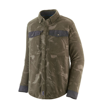 Patagonia L/S Early Rise Snap Shirt Polar Breeze / Basin Green