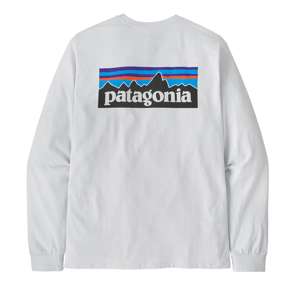 Patagonia L/S P-6 Logo Responsibili-Tee White - Parasol Store