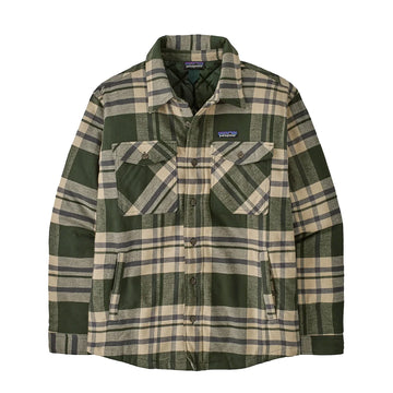 Patagonia Lightweight Insulated Fjord Flannel Shirt Ashore Old Growth Green - Parasol Store