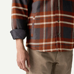 Patagonia Lightweight Insulated Fjord Flannel Shirt Ashore Old Growth Green - Parasol Store