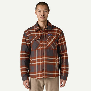 Patagonia Lightweight Insulated Fjord Flannel Shirt Ashore Old Growth Green