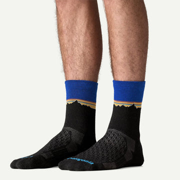 Patagonia Merino Wool Blend Crew Socks Classic Fitz Roy Viking Blue