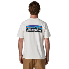 Patagonia P-6 Logo Responsibili-Tee Fiber White