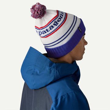Patagonia Powder Town Beanie Park Stripe Barnacle Blue - Parasol Store