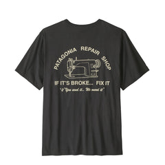 Patagonia Repair Shop T-Shirt Ink Black