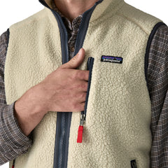 Patagonia Retro Pile Fleece Vest Pelican w/Smolder Blue - Parasol Store