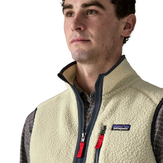 Patagonia Retro Pile Fleece Vest Pelican w/Smolder Blue