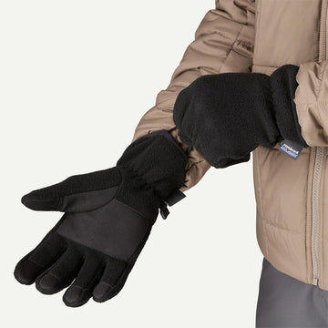 Patagonia Synchilla Fleece Gloves Black Solid - Parasol Store