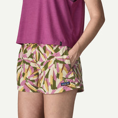 Patagonia Womens Barely Baggies Shorts 2 1/2 in. Small Sunshine Natural