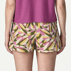 Patagonia Womens Barely Baggies Shorts 2 1/2 in. Small Sunshine Natural