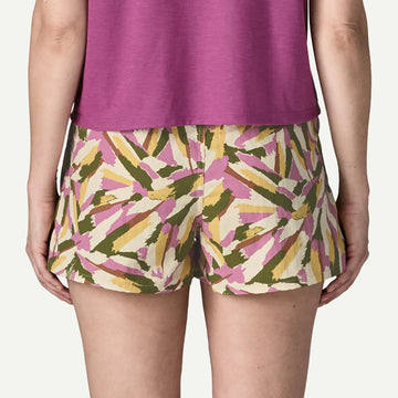 Patagonia Womens Barely Baggies Shorts 2 1/2 in. Small Sunshine Natural