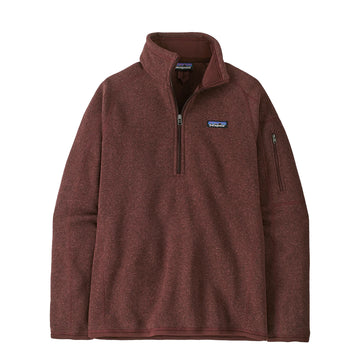 Patagonia Womens Better Sweater 1/4 Zip Fleece Dark Ruby