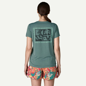 Patagonia Womens Cap Cool Daily Shirt Mother Rays Blue Sage Light Blue Sage X-Dye