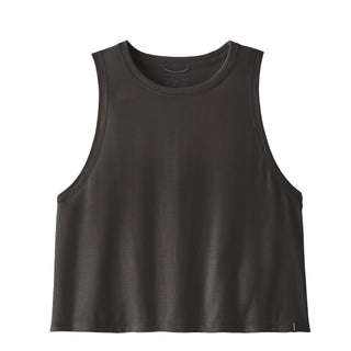 Patagonia Womens Cap Cool Trail Cropped Tank Ink Black