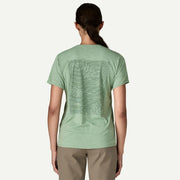Patagonia Womens Capilene Cool Daily Graphic Shirt Strataspire Ellwood Green X-Dye - Parasol Store