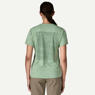 Patagonia Womens Capilene Cool Daily Graphic Shirt Strataspire Ellwood Green X-Dye - Parasol Store