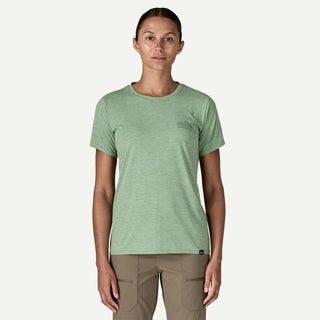 Patagonia Womens Capilene Cool Daily Graphic Shirt Strataspire Ellwood Green X-Dye - Parasol Store