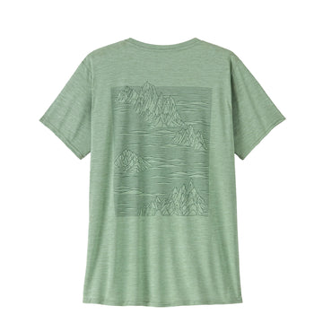 Patagonia Womens Capilene Cool Daily Graphic Shirt Strataspire Ellwood Green X-Dye - Parasol Store