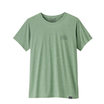 Patagonia Womens Capilene Cool Daily Graphic Shirt Strataspire Ellwood Green X-Dye - Parasol Store