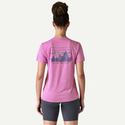 Patagonia Womens Capilene Cool Daily Graphic Shirt '73 Skyline Brisk Purple X-Dye - Parasol Store