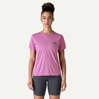 Patagonia Womens Capilene Cool Daily Graphic Shirt '73 Skyline Brisk Purple X-Dye - Parasol Store