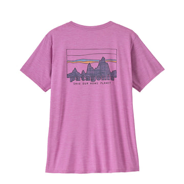 Patagonia Womens Capilene Cool Daily Graphic Shirt '73 Skyline Brisk Purple X-Dye - Parasol Store
