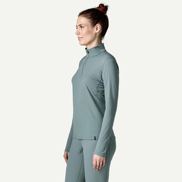 Patagonia Womens Capilene Lightweight Zip-Neck Blue Sage