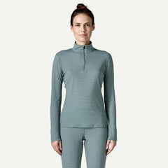 Patagonia Womens Capilene Lightweight Zip-Neck Blue Sage