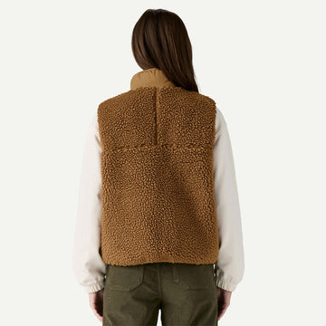 Patagonia Womens Classic Retro-X Fleece Vest Deer Brown - Parasol Store