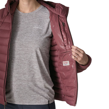 Patagonia Womens Down Sweater Hoody Dark Ruby