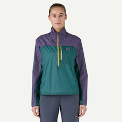 Patagonia Womens Houdini Stash 1/2 Zip Pullover Wetland Blue / Solstice Purple - Parasol Store