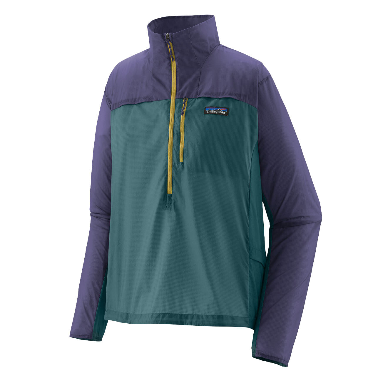 Patagonia Womens Houdini Stash 1/2 Zip Pullover Wetland Blue / Solstice Purple - Parasol Store