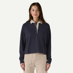 Patagonia Womens L/S Rugby Shirt Wide Stripe / Berry Fig