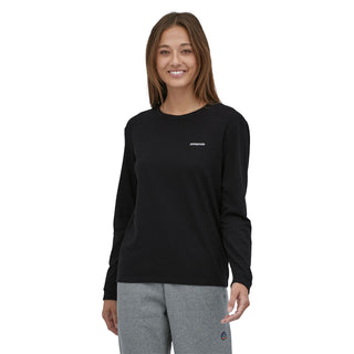 Patagonia Womens L/S P-6 Logo Responsibili-Tee Black - Parasol Store