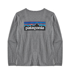 Patagonia Womens L/S P-6 Logo Responsibili-Tee Gravel Heather - Parasol Store