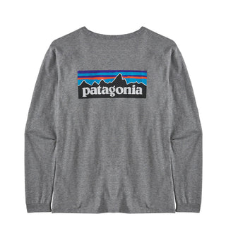 Patagonia Womens L/S P-6 Logo Responsibili-Tee Gravel Heather - Parasol Store