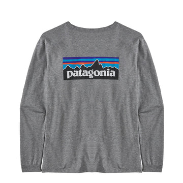 Patagonia Womens L/S P-6 Logo Responsibili-Tee Gravel Heather - Parasol Store
