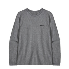 Patagonia Womens L/S P-6 Logo Responsibili-Tee Gravel Heather - Parasol Store
