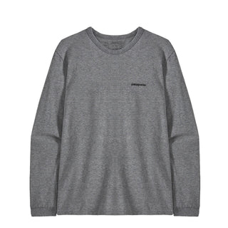 Patagonia Womens L/S P-6 Logo Responsibili-Tee Gravel Heather - Parasol Store
